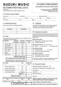 Suzuki - Family Application Form