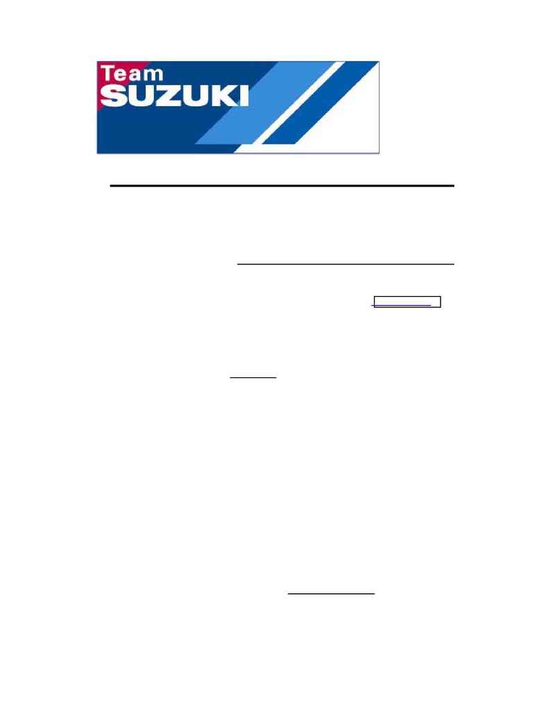 Suzuki - 2005 Suzuki Quad Sport Contingency Program