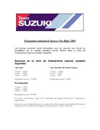 Suzuki - 2003 Bourses nationales FRN