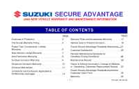Suzuki - 2003 New Vehicle Warranty Maintenance Information Web E