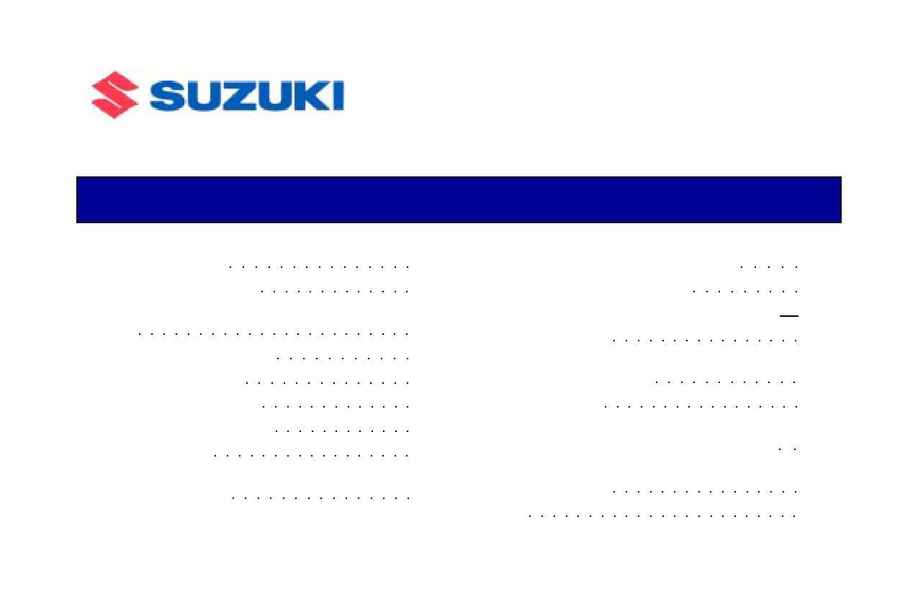Suzuki - 2003 New Vehicle Warranty Maintenance Information Web E