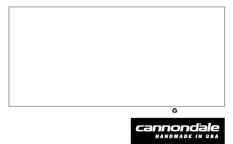 Cannondale Bicycle Corp. - 2000 OM