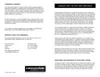 Cannondale Bicycle Corp. - 00 Full Susp Manual