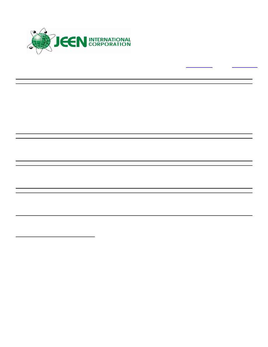 Jeen International - msds JEECHEM SML