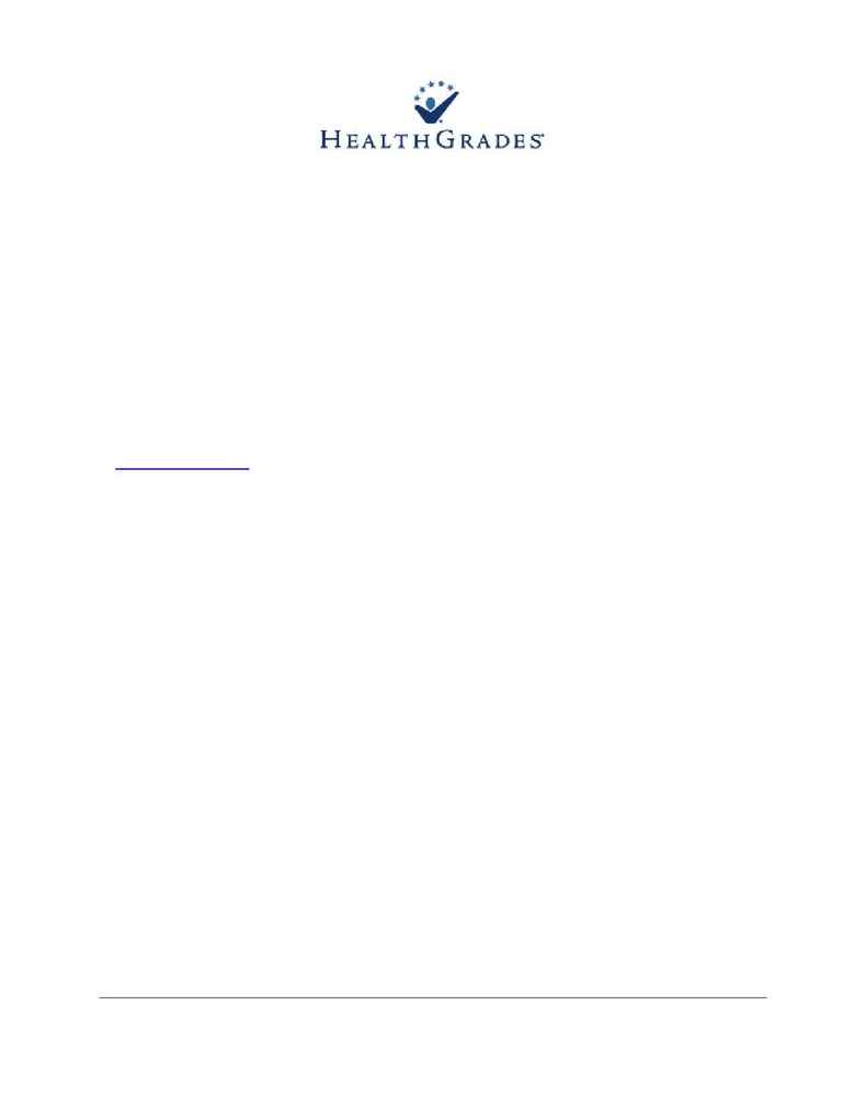Health Grades - Hospital Report Cards Bariatric Surgery 20072008