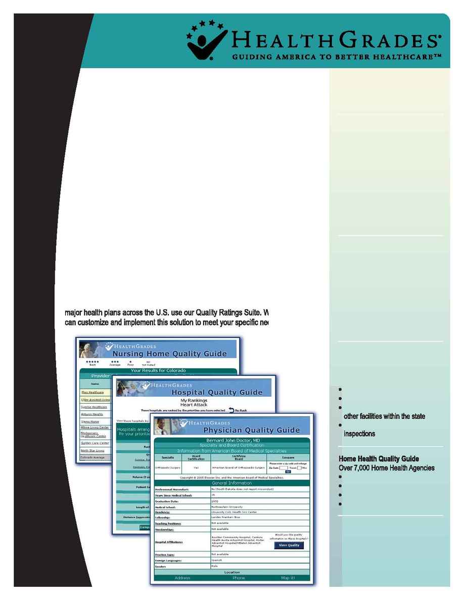 Health Grades - Quality Ratings Suite 111506