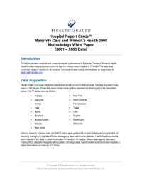 Health Grades - Hospital Report Card Maternity Womens Health 2005