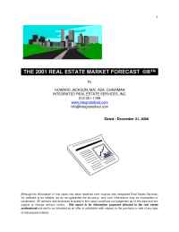 Integrated Real Estate Services - Forecast 2001