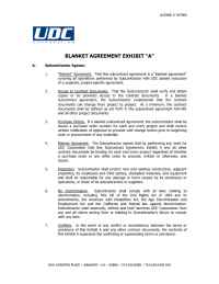 UDC Corporation - Blanket Agreement, Exhibit A, 2005, 10 20 04