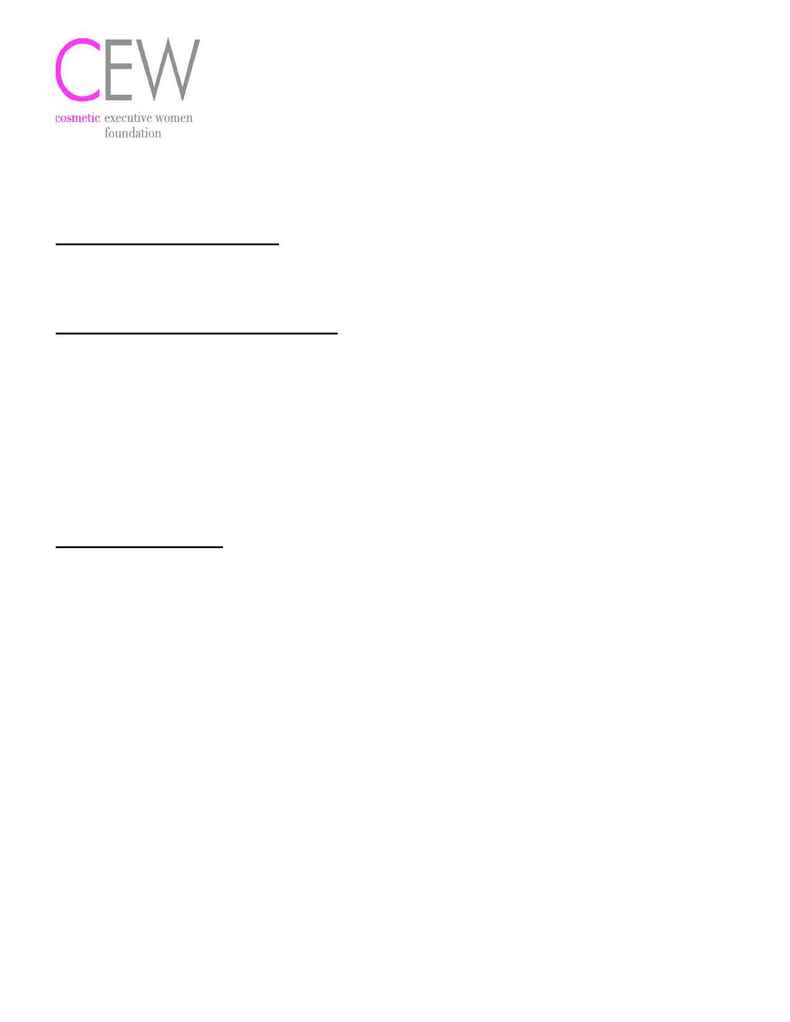 Cosmetic Executive Women - Commitment Form 2004