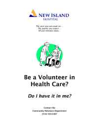 New Island Hospital - volunteer brochure