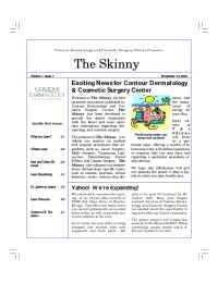 Contour Dermatology and Cosmetic Surgery Center - Newsletter Fall 2002
