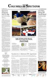 Columbia Spectator - frontpage