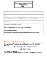 Channel One Network - Entry Form