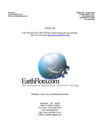 EarthFlora - holiday pricelist