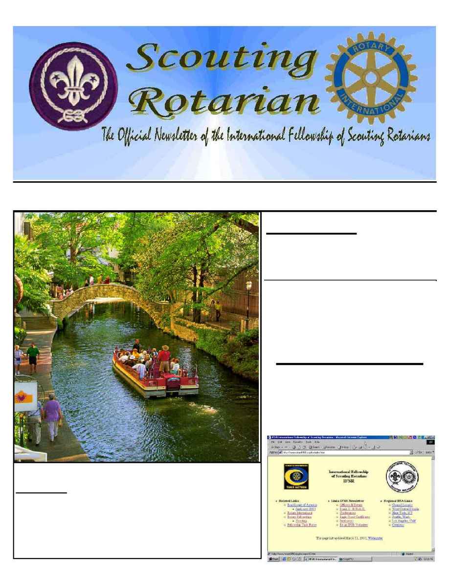 International Fellowship of Scouting Rotarians - IFSR news 2001 03