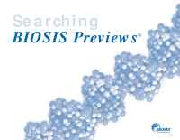Biosis - BIOSIS Previews workbook