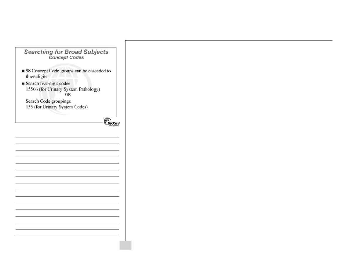 Biosis - BIOSIS Previews workbook