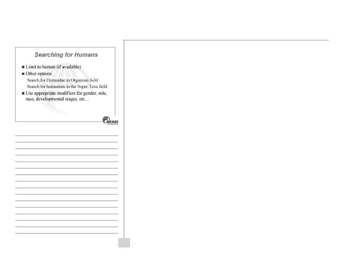 Biosis - BIOSIS Previews workbook