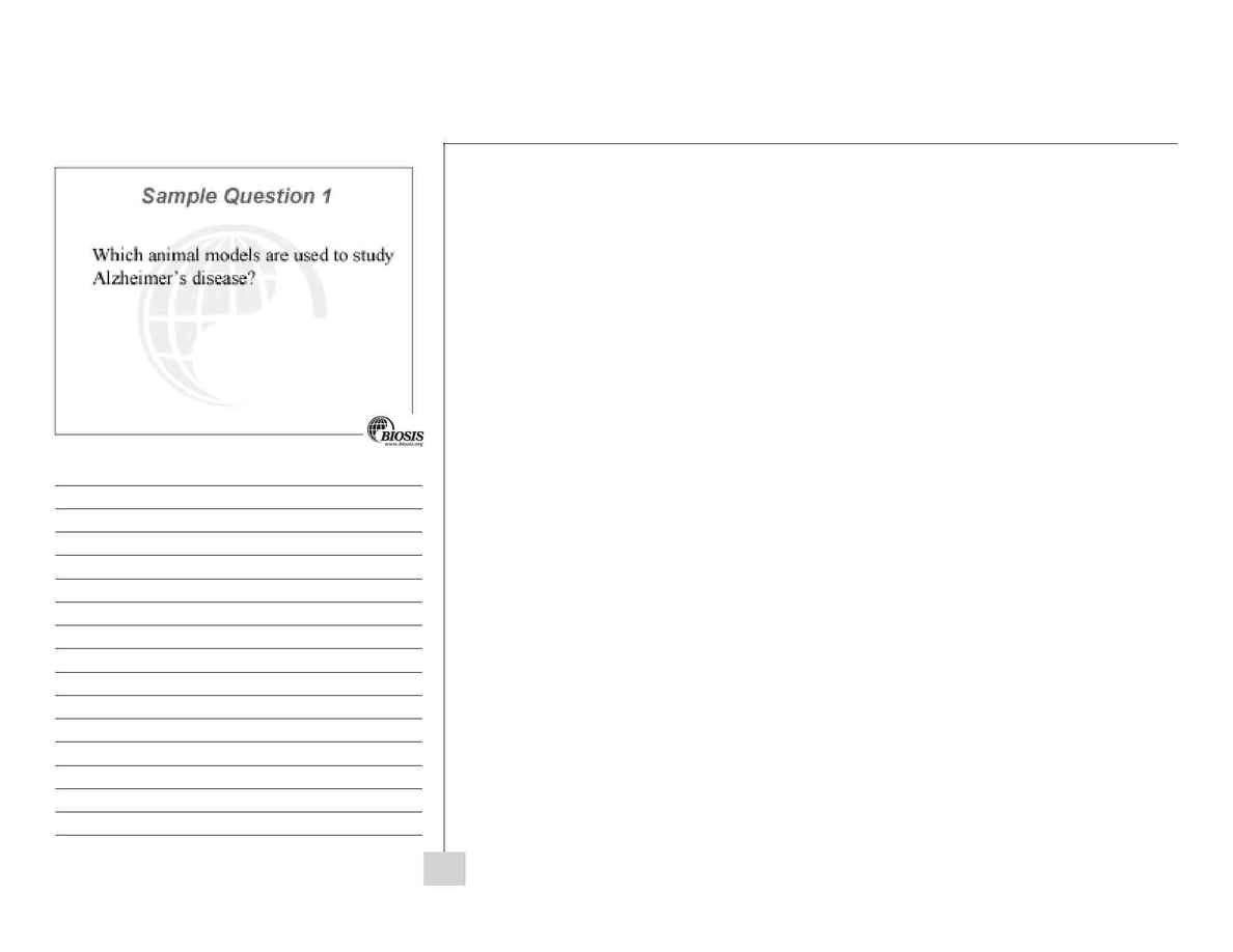 Biosis - BIOSIS Previews workbook