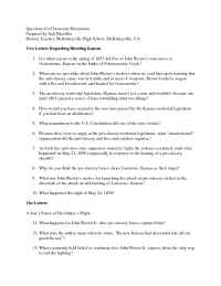 The Gilder Lehrman Institute of American History - questions 1