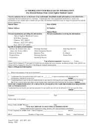 Arnot Ogden Medical Center - Medical Records Release Form
