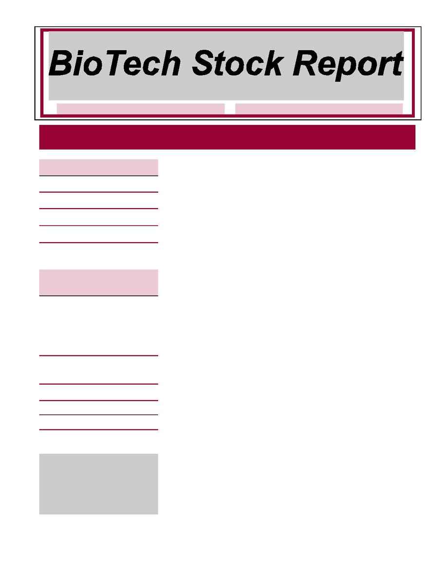 BioTech Navigator Investment Newsletter - 1 04 News Color Blank