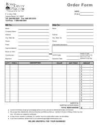 HomeDecorPlus.com - Order Form specialpricing