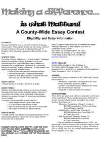Auburn Citizen - Essay Contest Rules 2007