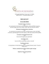 Events of Excellence - breakfast