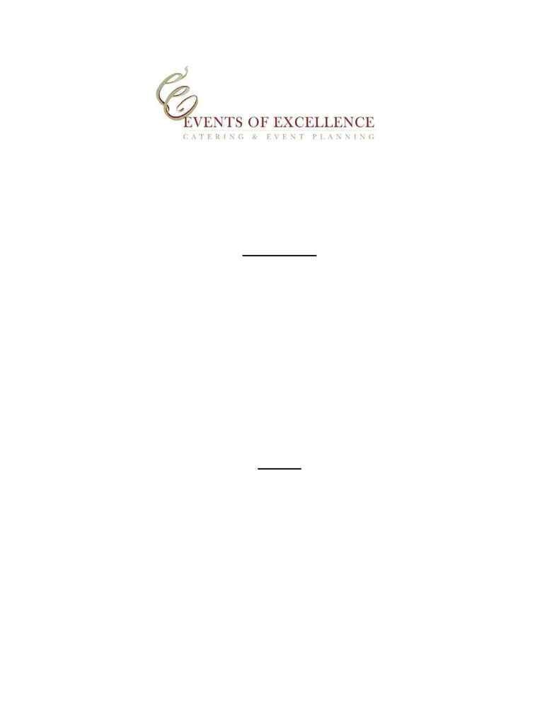 Events of Excellence - entrees