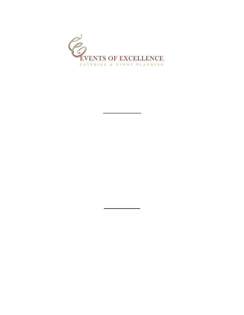 Events of Excellence - entrees