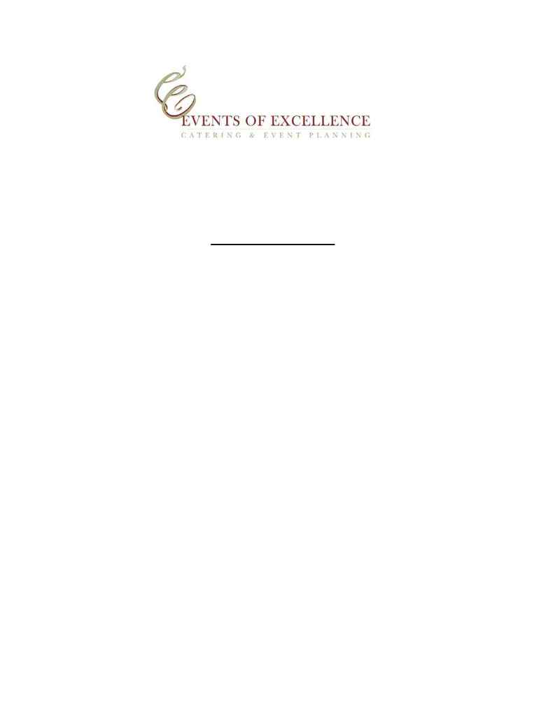 Events of Excellence - entrees