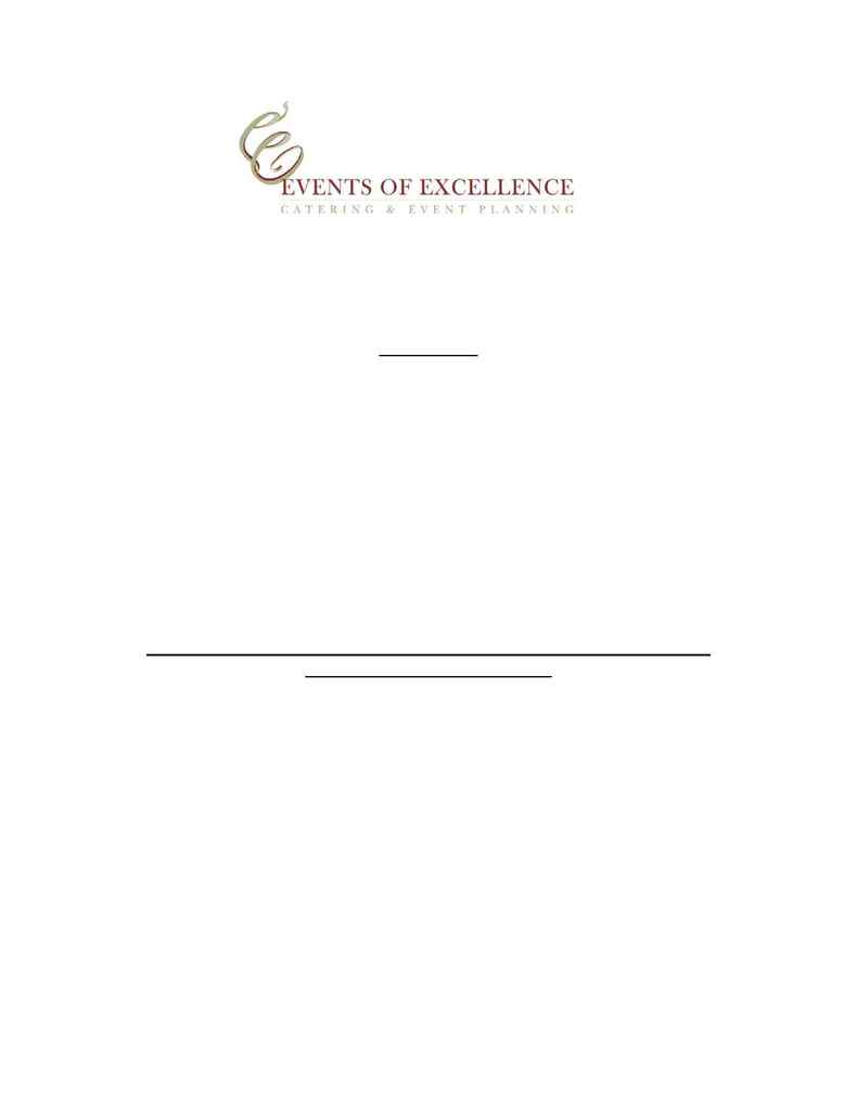 Events of Excellence - entrees