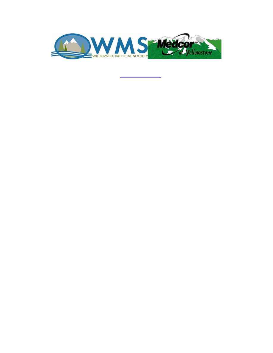 Wilderness Medical Society - snowmass 2005
