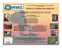 Wilderness Medical Society - WMSUSUPoster 2006